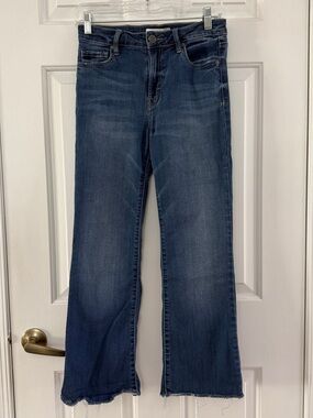 Hidden Wide-Leg Women's Jeans in Dark Blue Wash